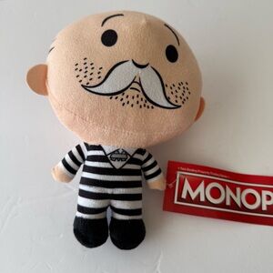 Monopoly Mr. Monopoly Plush Doll – Black, White, Peach
